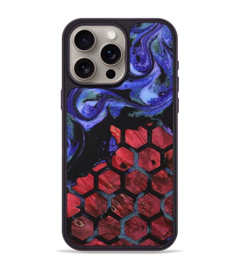 iPhone 15 Pro Max Wood+Resin Phone Case - Lacy (Pattern, 710352)