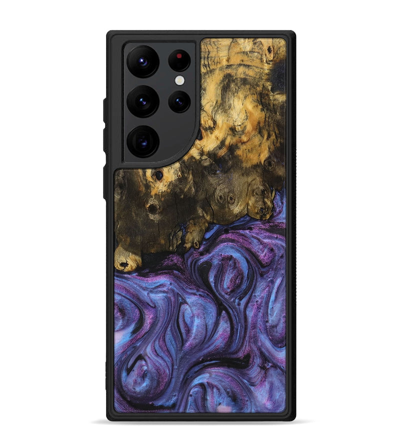 Galaxy S22 Ultra Wood+Resin Phone Case - Kristopher (Purple, 710395)