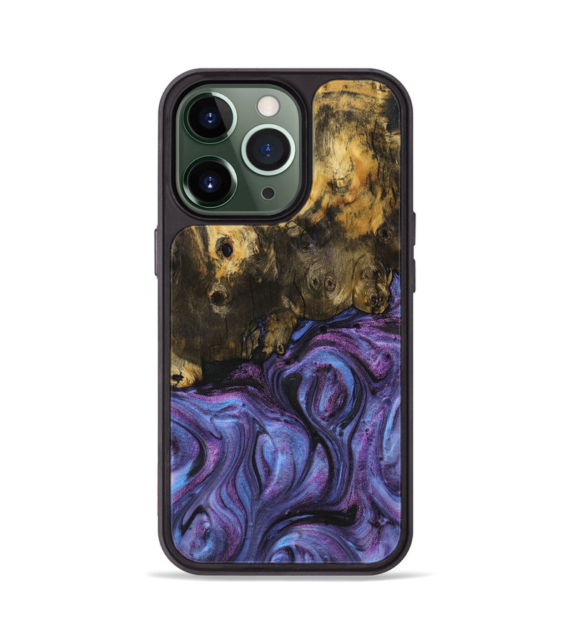 iPhone 13 Pro Wood+Resin Phone Case - Kristopher (Purple, 710395)