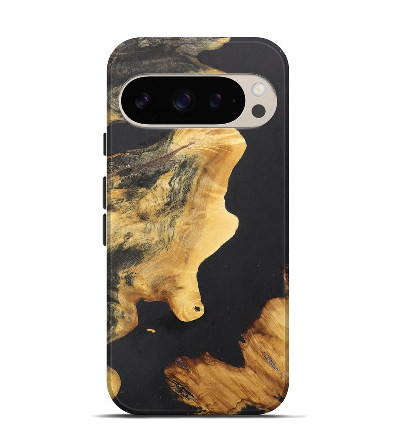 Pixel 9 Wood+Resin Live Edge Phone Case - Denzel (Pure Black, 710423)