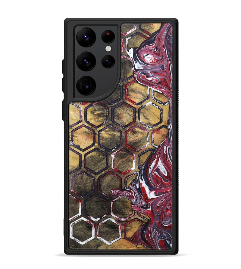 Galaxy S22 Ultra Wood+Resin Phone Case - Michele (Pattern, 710516)