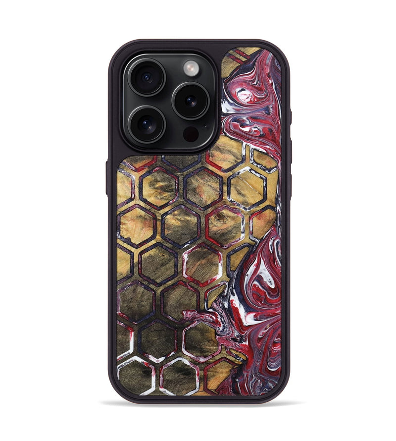 iPhone 15 Pro Wood+Resin Phone Case - Michele (Pattern, 710516)