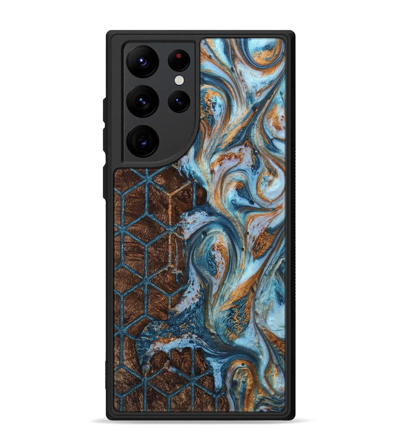 Galaxy S22 Ultra Wood+Resin Phone Case - Reagan (Pattern, 710546)