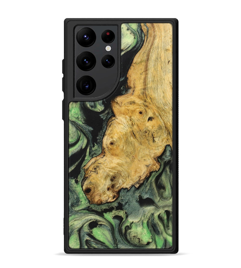 Galaxy S22 Ultra Wood+Resin Phone Case - Savanna (Green, 710638)