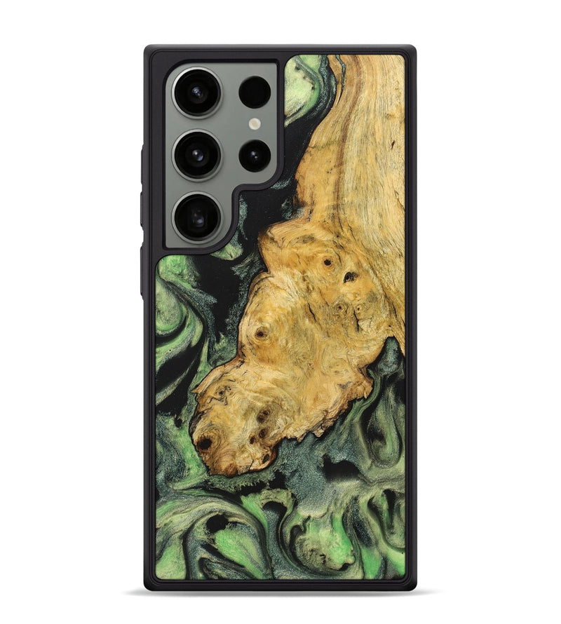 Galaxy S24 Ultra Wood+Resin Phone Case - Savanna (Green, 710638)