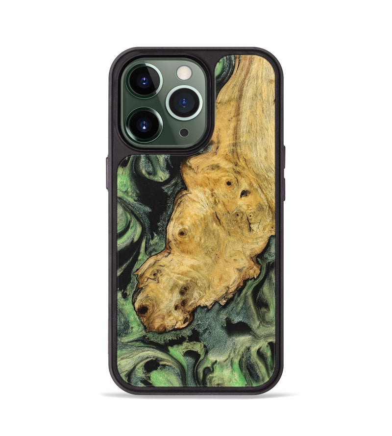 iPhone 13 Pro Wood+Resin Phone Case - Savanna (Green, 710638)