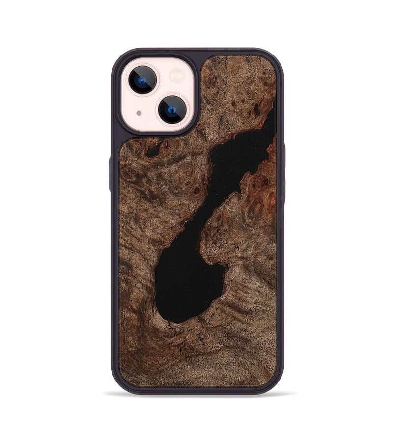 iPhone 14 Wood+Resin Phone Case - Conor (Wood Burl, 710751)