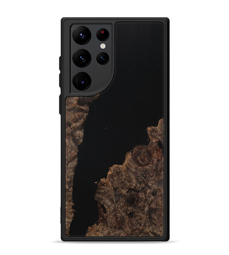 Galaxy S22 Ultra Wood+Resin Phone Case - Gianni (Pure Black, 710844)