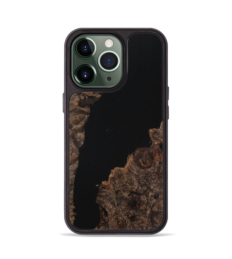 iPhone 13 Pro Wood+Resin Phone Case - Gianni (Pure Black, 710844)