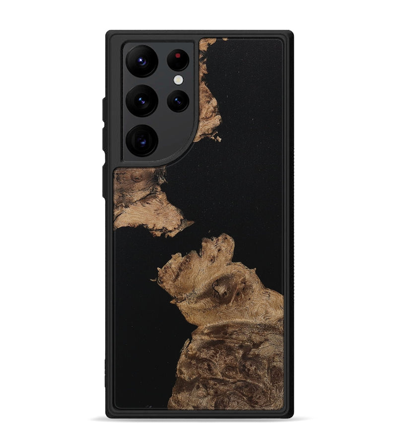 Galaxy S22 Ultra Wood+Resin Phone Case - Taryn (Pure Black, 710853)