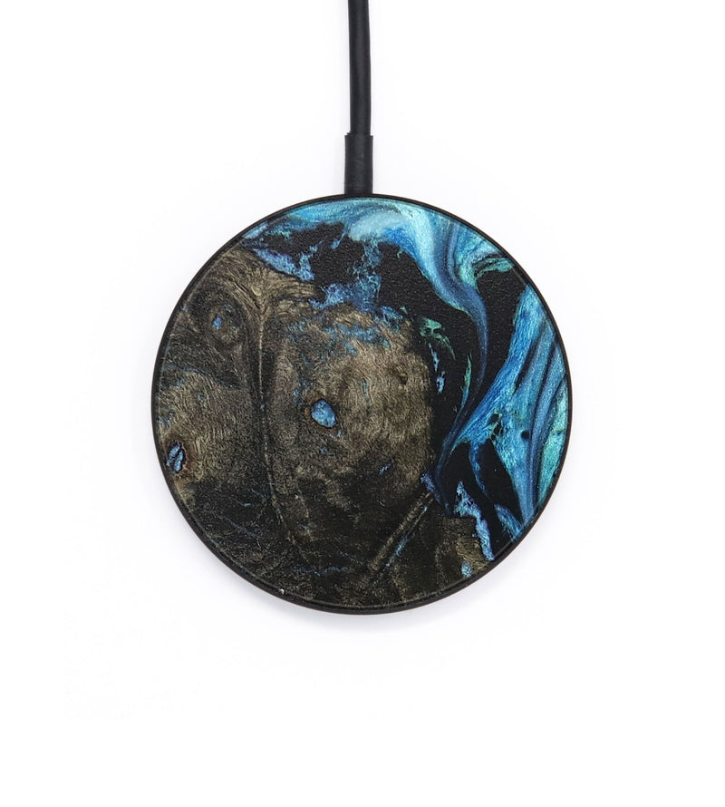 Circle Wood+Resin Wireless Charger - Adrian (Blue, 710967)