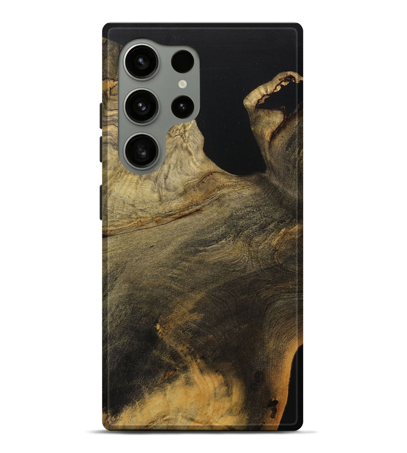 Galaxy S24 Ultra Wood+Resin Live Edge Phone Case - Maurice (Pure Black, 710985)