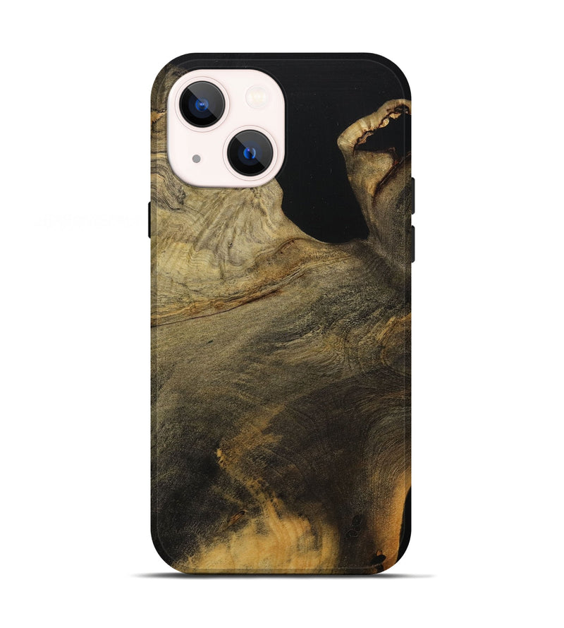 iPhone 13 Wood+Resin Live Edge Phone Case - Maurice (Pure Black, 710985)