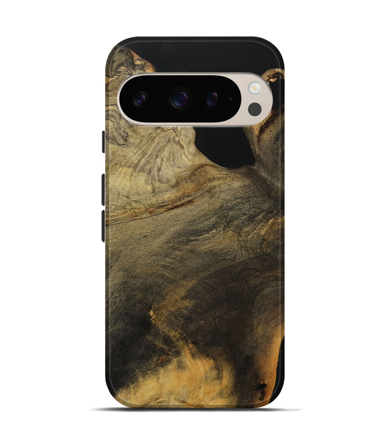 Pixel 9 Wood+Resin Live Edge Phone Case - Maurice (Pure Black, 710985)