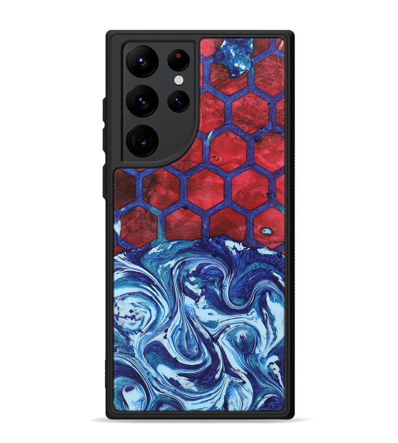 Galaxy S22 Ultra Wood+Resin Phone Case - Merle (Pattern, 711074)