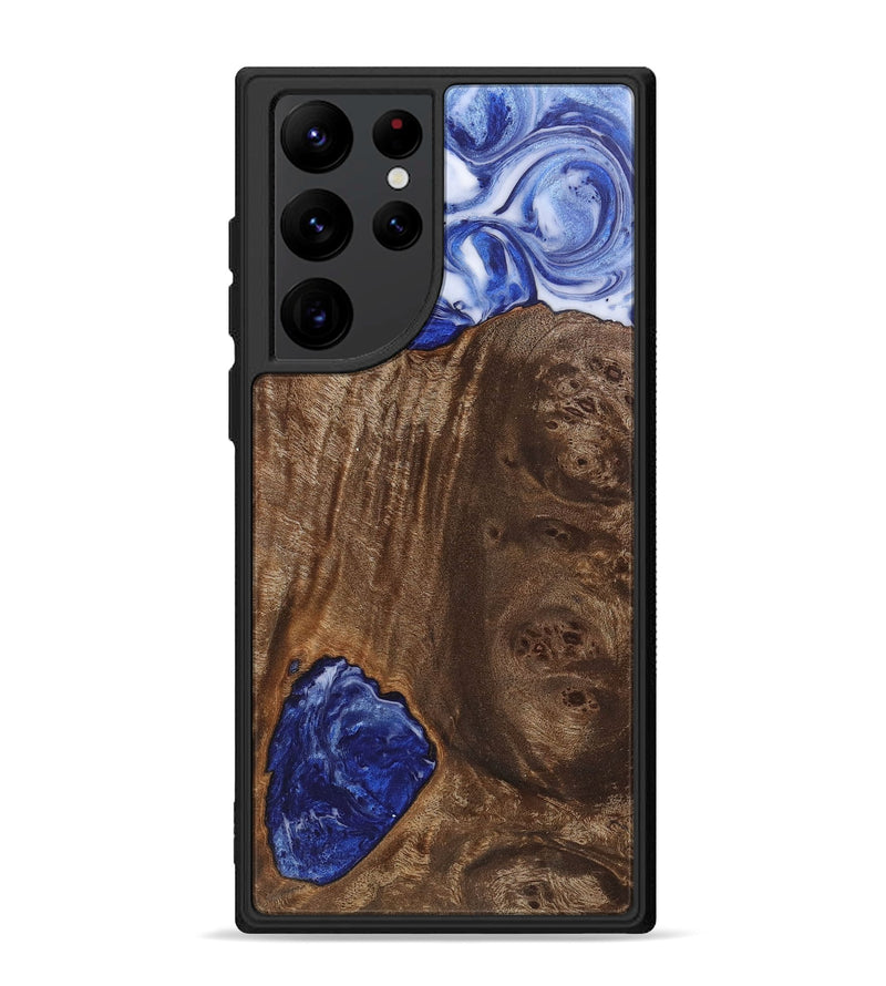 Galaxy S22 Ultra Wood+Resin Phone Case - Serenity (Blue, 711150)