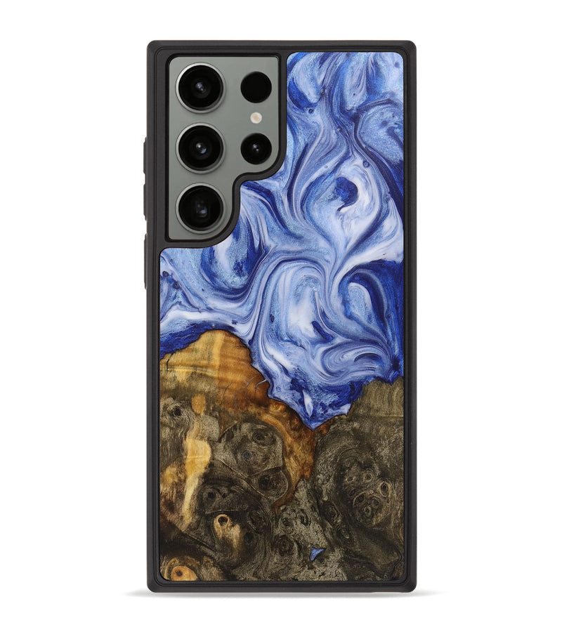 Galaxy S23 Ultra Wood+Resin Phone Case - Rudy (Blue, 711156)