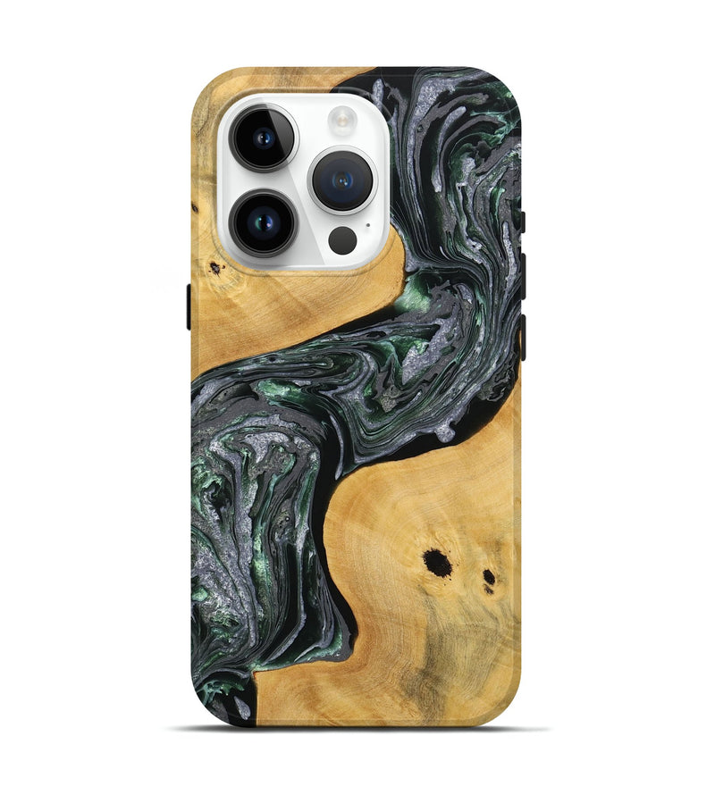 iPhone 15 Pro Wood+Resin Live Edge Phone Case - Knox (Purple, 711318)