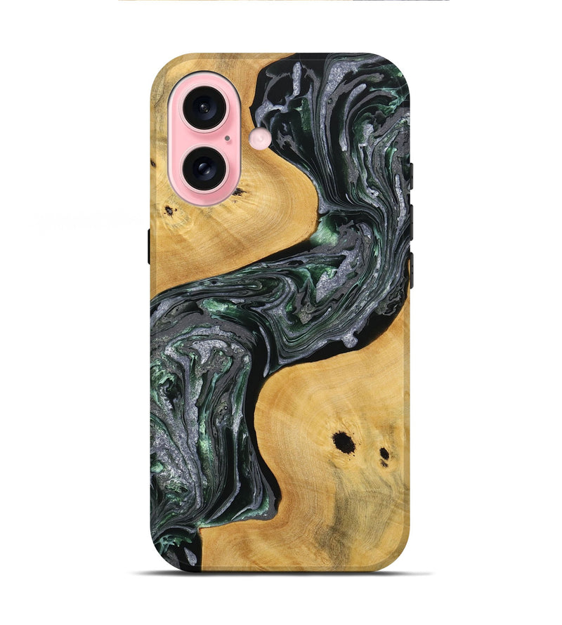 iPhone 16 Wood+Resin Live Edge Phone Case - Knox (Purple, 711318)