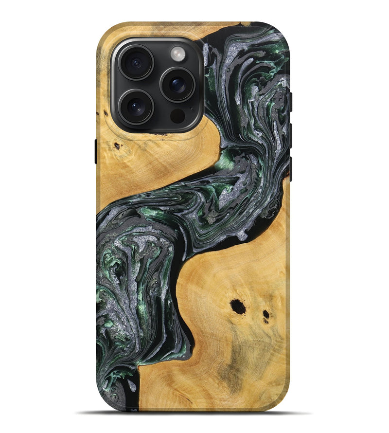 iPhone 16 Pro Max Wood+Resin Live Edge Phone Case - Knox (Purple, 711318)