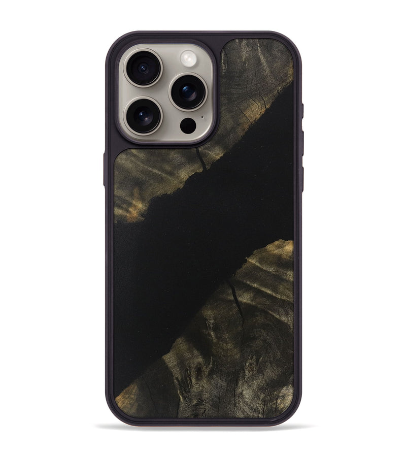 iPhone 15 Pro Max Wood+Resin Phone Case - Robyn (Pure Black, 711400)