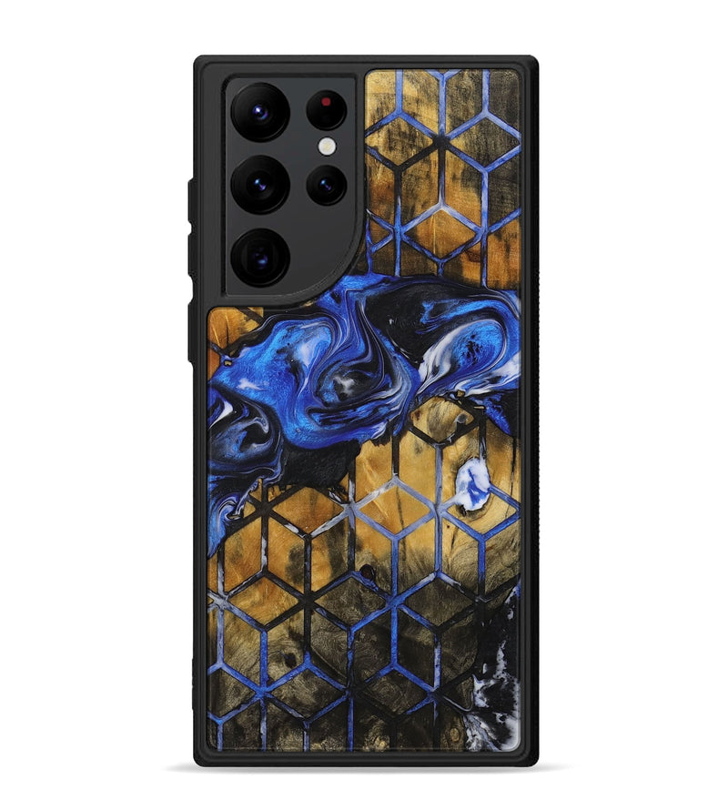 Galaxy S22 Ultra Wood+Resin Phone Case - Lorene (Pattern, 711551)