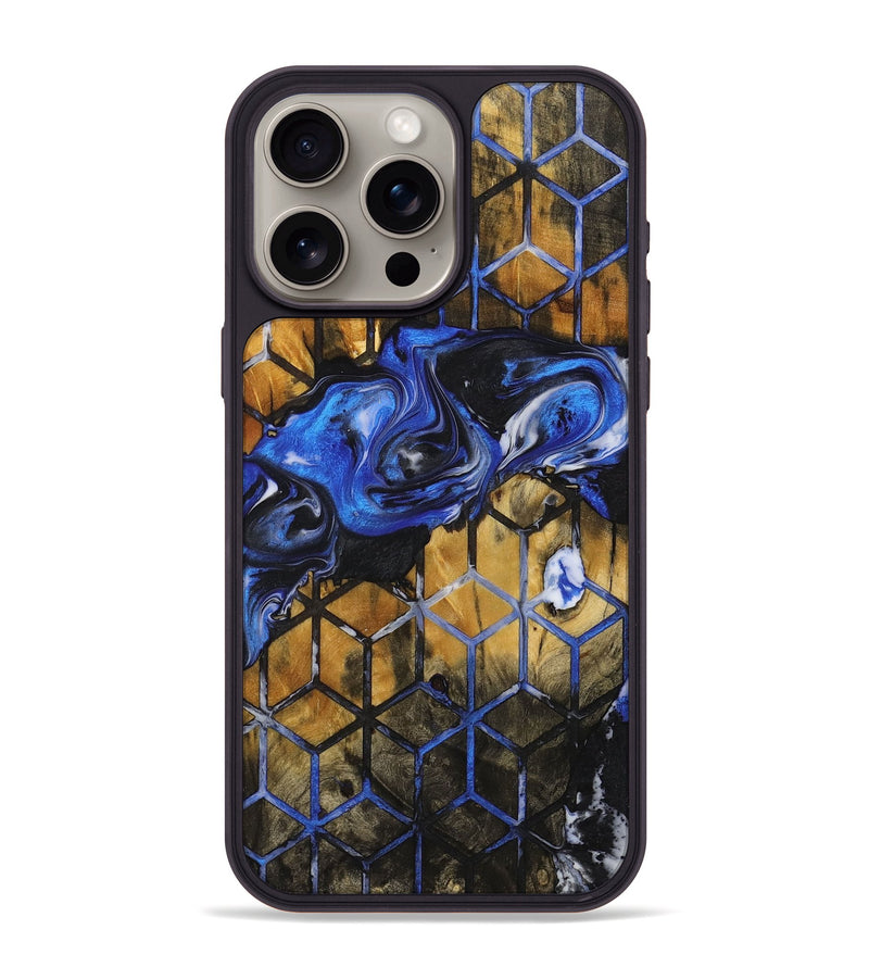 iPhone 15 Pro Max Wood+Resin Phone Case - Lorene (Pattern, 711551)