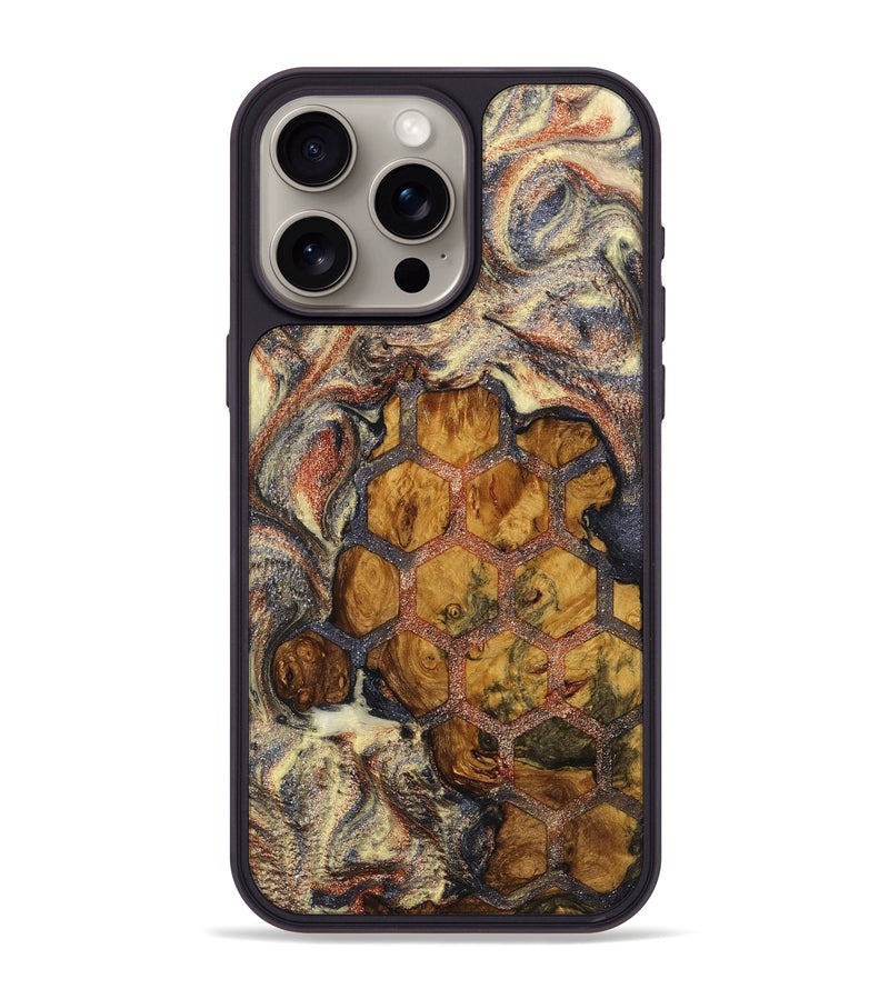 iPhone 15 Pro Max Wood+Resin Phone Case - Breanna (Pattern, 711556)