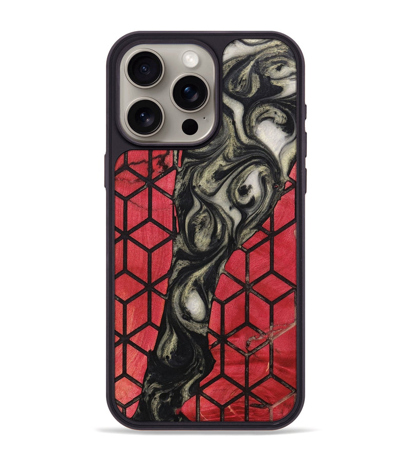 iPhone 15 Pro Max Wood+Resin Phone Case - Brenda (Pattern, 711557)