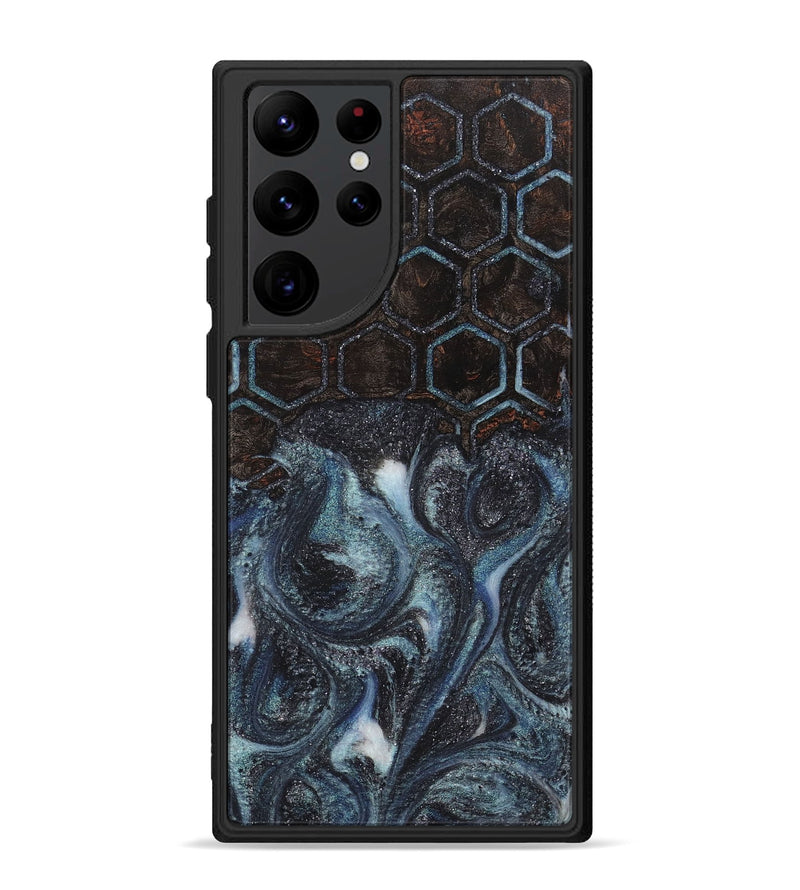 Galaxy S22 Ultra Wood+Resin Phone Case - Shelley (Pattern, 711558)