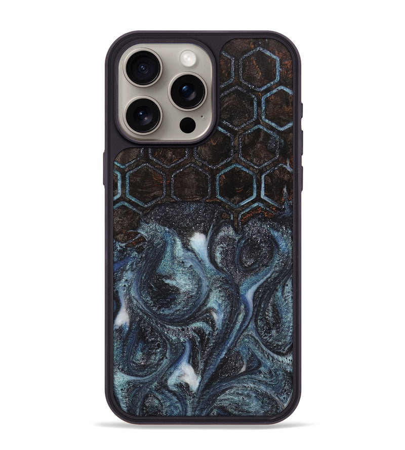 iPhone 15 Pro Max Wood+Resin Phone Case - Shelley (Pattern, 711558)