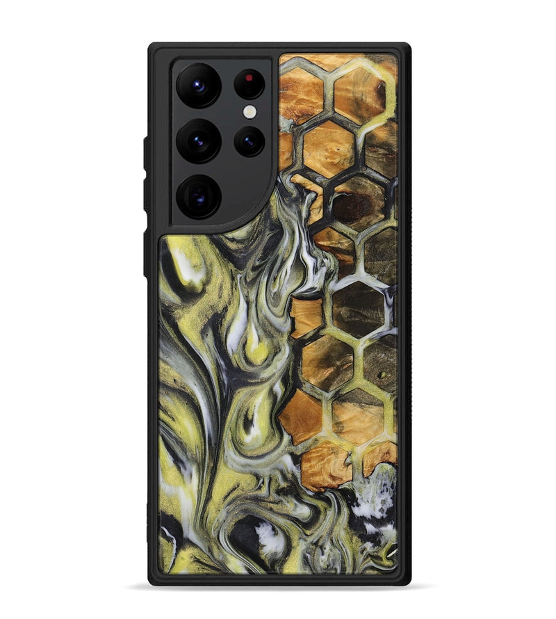 Galaxy S22 Ultra Wood+Resin Phone Case - Britney (Pattern, 711561)