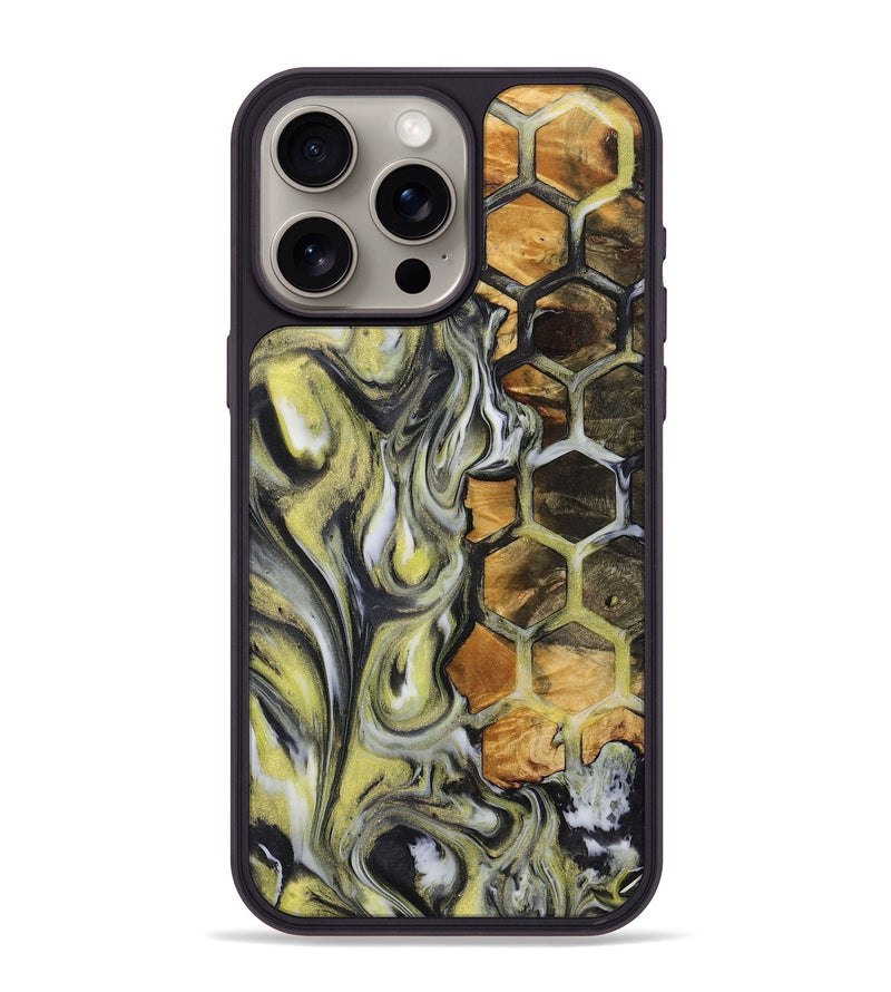 iPhone 15 Pro Max Wood+Resin Phone Case - Britney (Pattern, 711561)