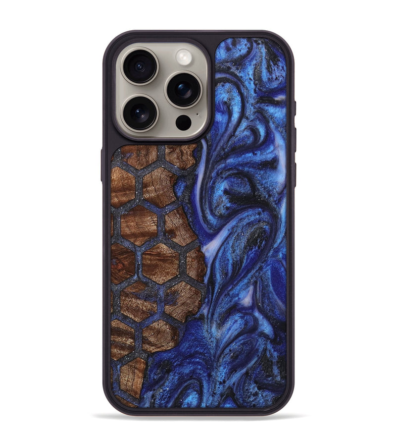 iPhone 15 Pro Max Wood+Resin Phone Case - Shaun (Pattern, 711564)