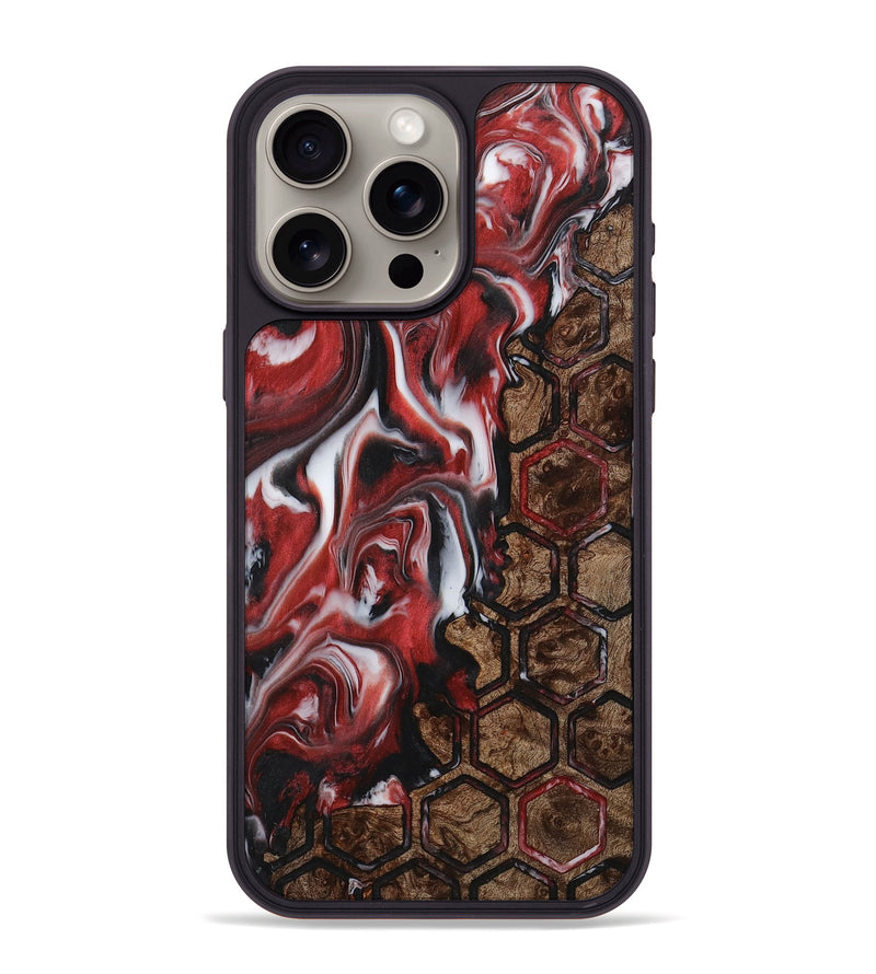 iPhone 15 Pro Max Wood+Resin Phone Case - Deneen (Pattern, 711570)