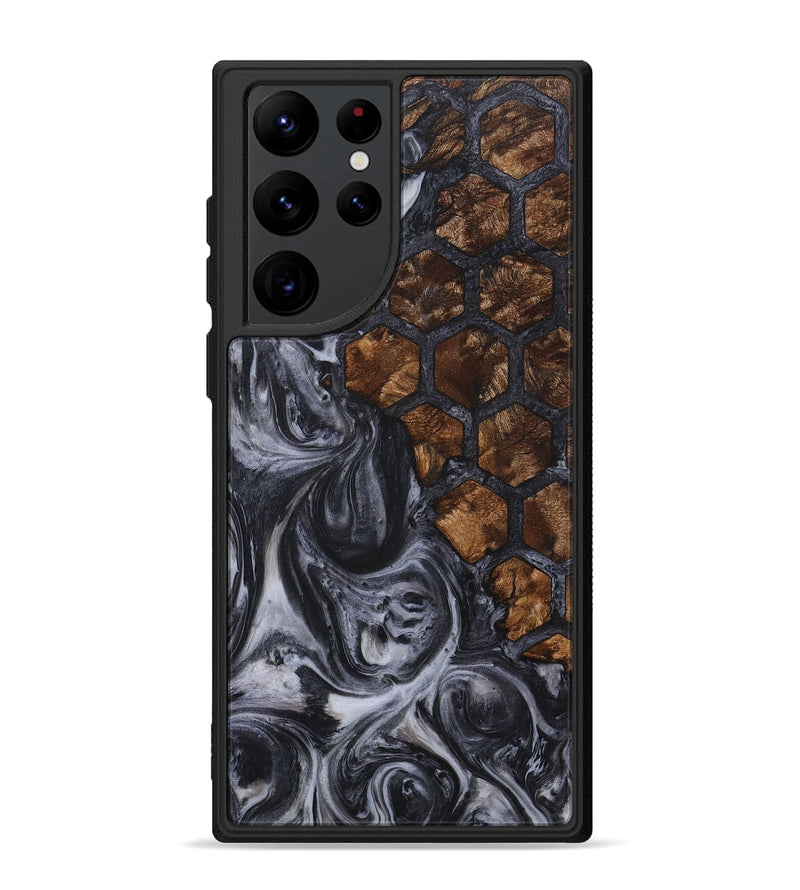 Galaxy S22 Ultra Wood+Resin Phone Case - Danielle (Pattern, 711571)