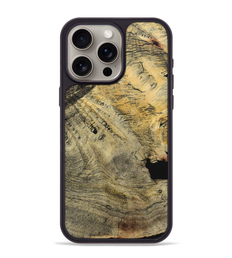 iPhone 15 Pro Max Wood+Resin Phone Case - Alexis (Wood Burl, 711647)