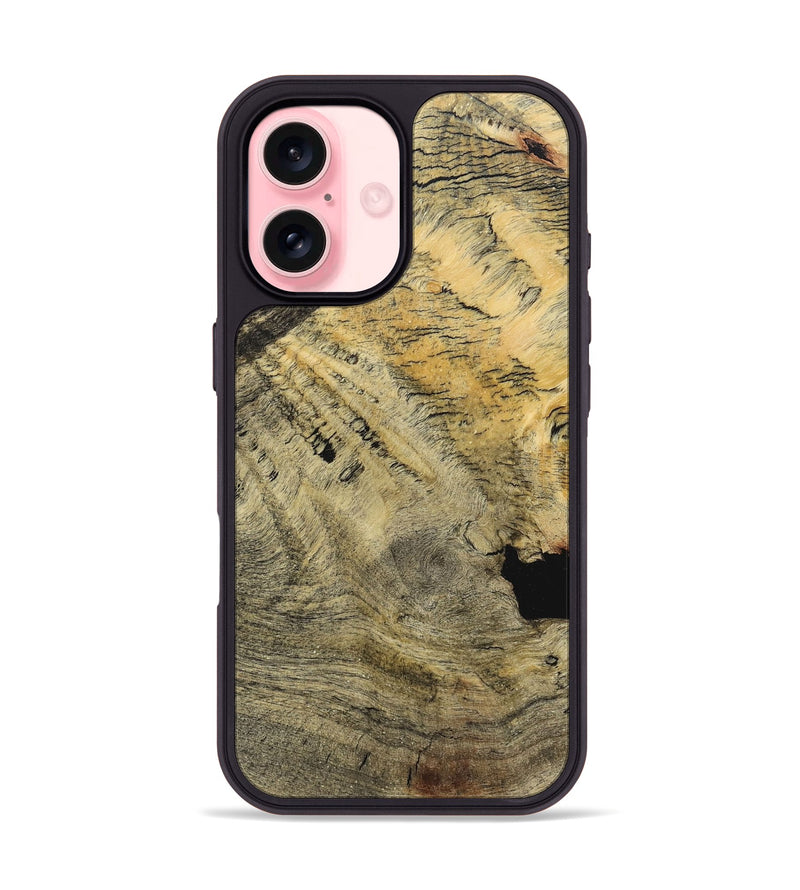 iPhone 16 Wood+Resin Phone Case - Alexis (Wood Burl, 711647)