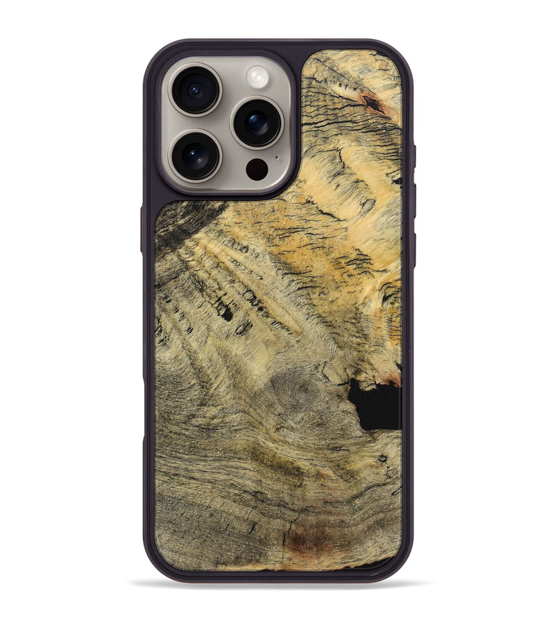 iPhone 16 Pro Max Wood+Resin Phone Case - Alexis (Wood Burl, 711647)