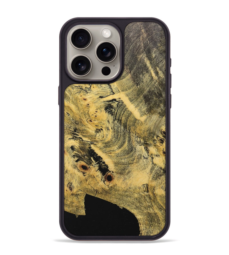 iPhone 15 Pro Max Wood+Resin Phone Case - Ira (Wood Burl, 711649)