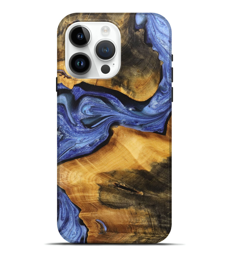 iPhone 15 Pro Max Wood+Resin Live Edge Phone Case - Esteban (Purple, 711663)