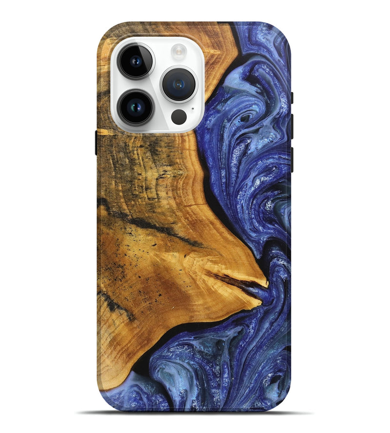iPhone 15 Pro Max Wood+Resin Live Edge Phone Case - Max (Purple, 711665)