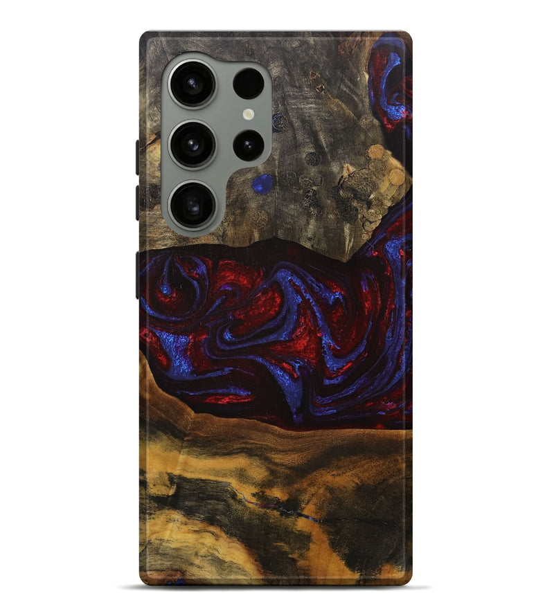 Galaxy S24 Ultra Wood+Resin Live Edge Phone Case - Myra (Blue, 711670)