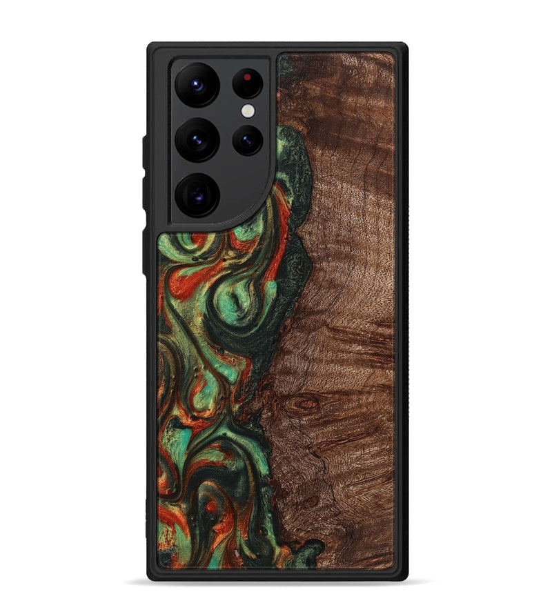 Galaxy S22 Ultra Wood+Resin Phone Case - Jacob (Green, 711740)