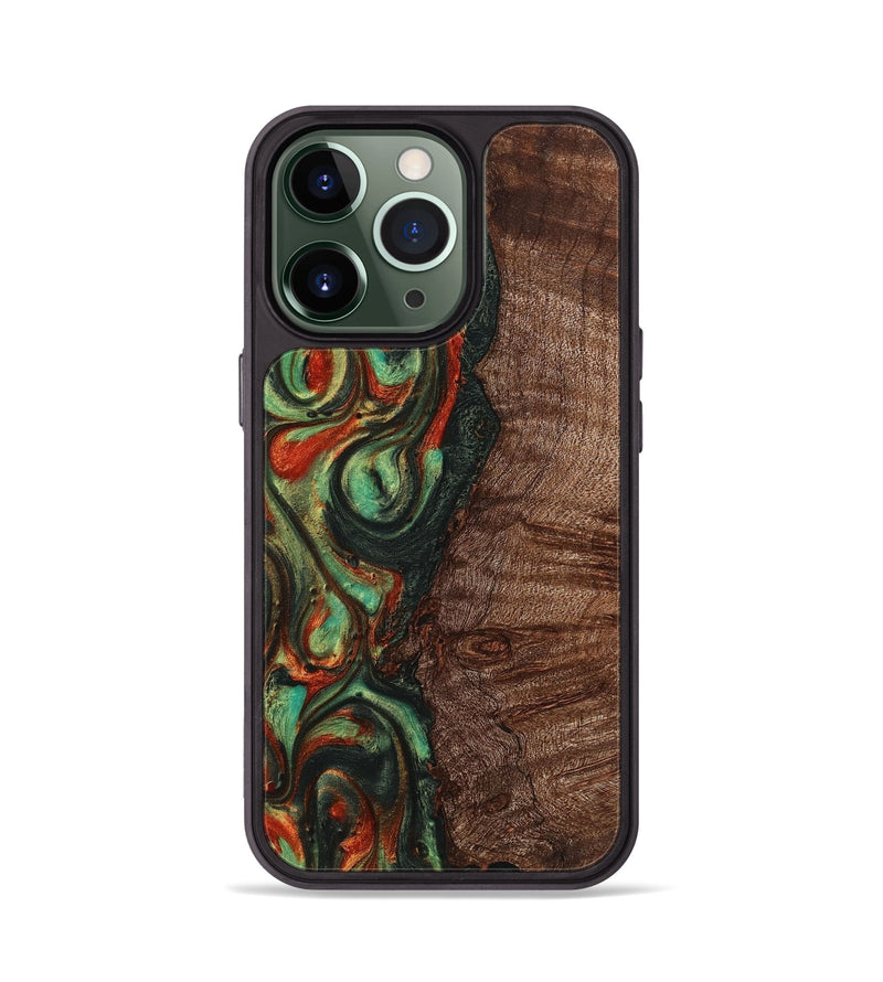 iPhone 13 Pro Wood+Resin Phone Case - Jacob (Green, 711740)