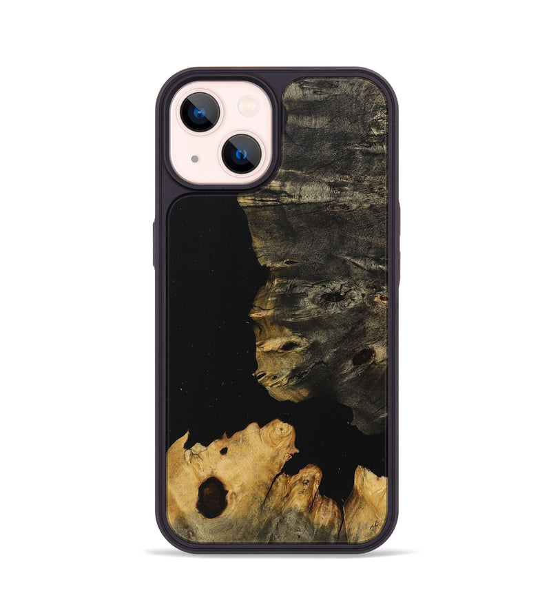 iPhone 14 Wood+Resin Phone Case - Remy (Pure Black, 711769)