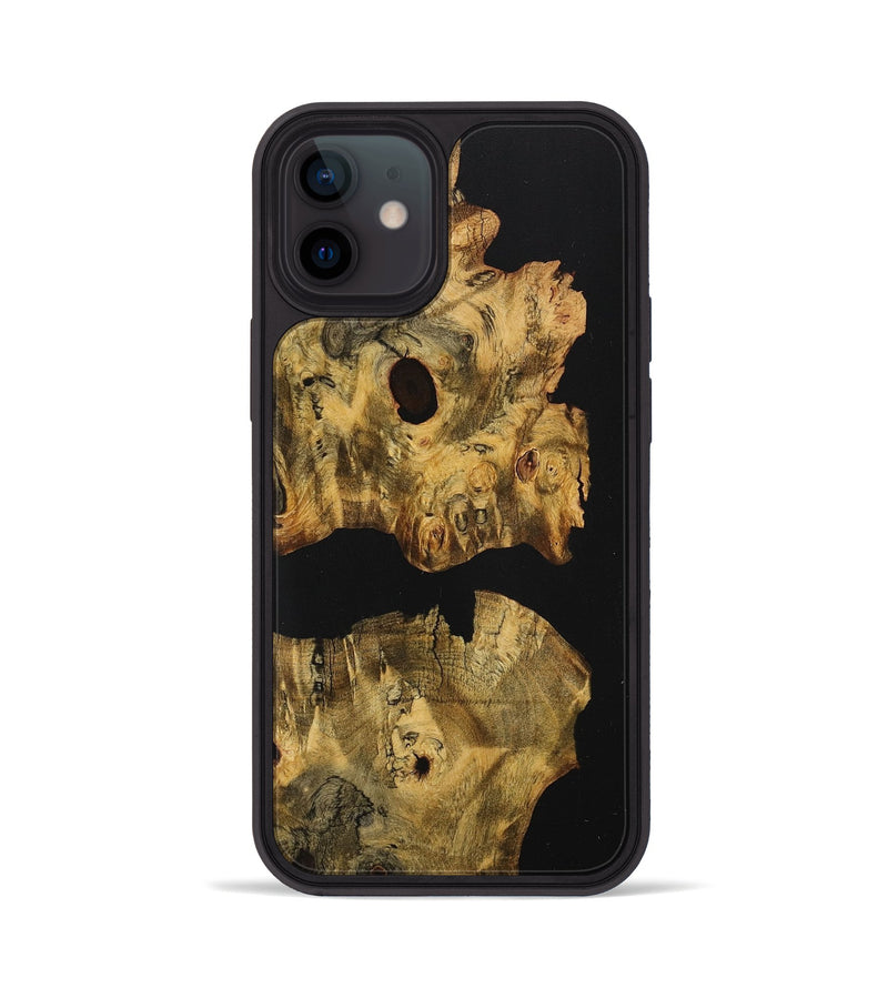 iPhone 12 Wood+Resin Phone Case - Dulce (Pure Black, 711771)