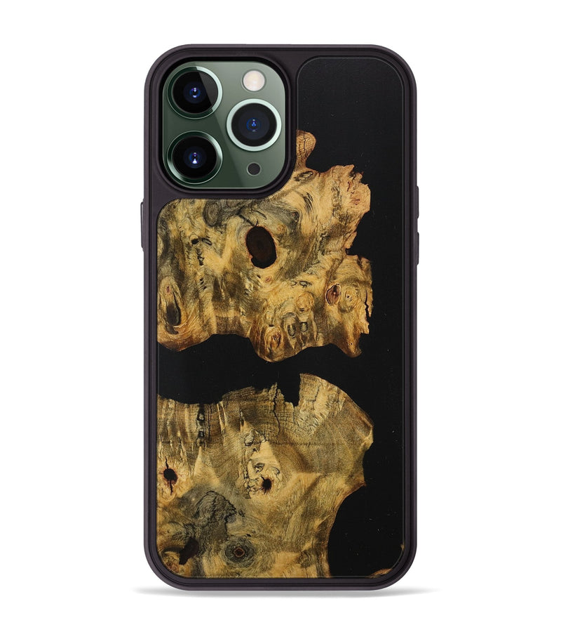 iPhone 13 Pro Max Wood+Resin Phone Case - Dulce (Pure Black, 711771)