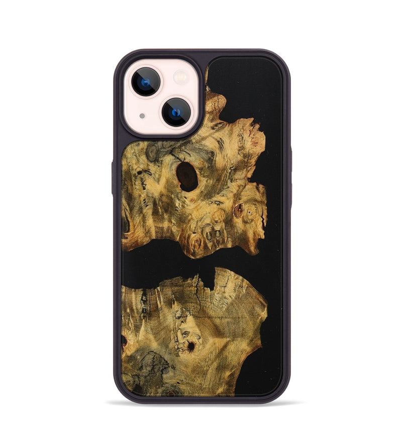 iPhone 14 Wood+Resin Phone Case - Dulce (Pure Black, 711771)