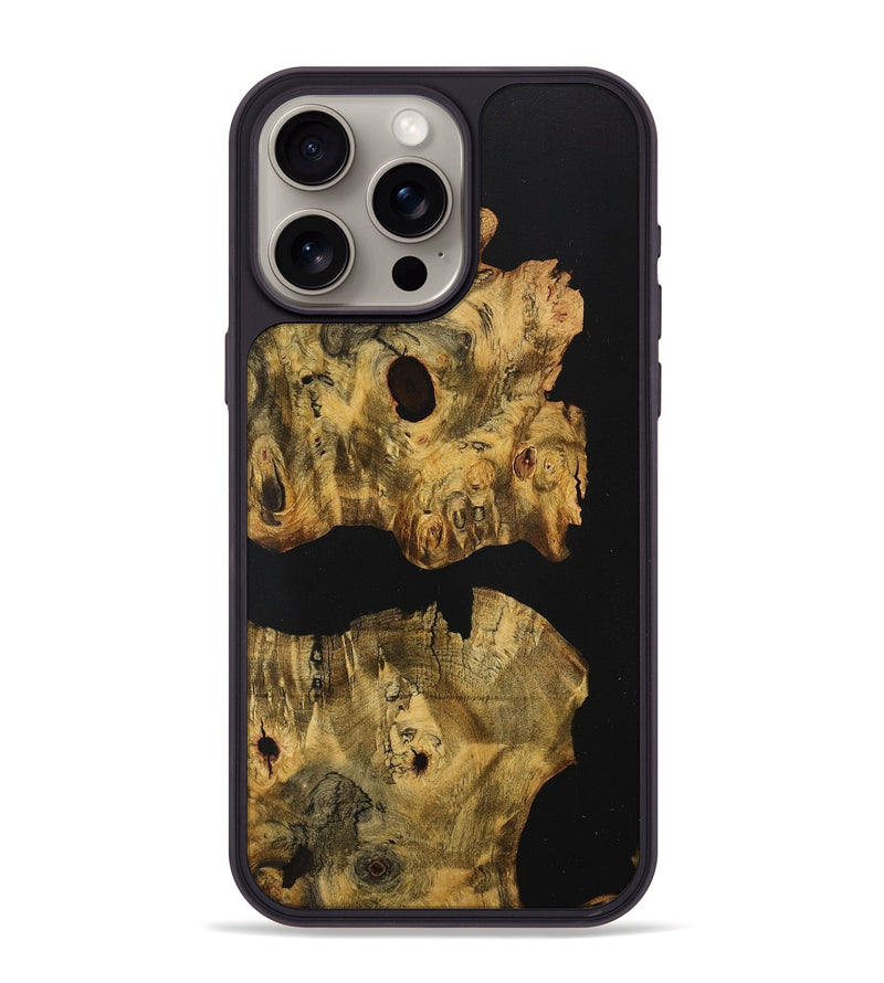 iPhone 15 Pro Max Wood+Resin Phone Case - Dulce (Pure Black, 711771)